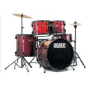 BATTERIA PEACE CELEBRITY DP-101-9 -25 WINE RED BRASS CYMBALS