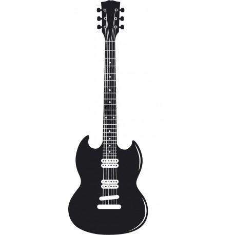 STICKER SWINGTIME SERIE INSTRUMENTS chitarra mod. Diavoletto 100x35 cm DSS0009