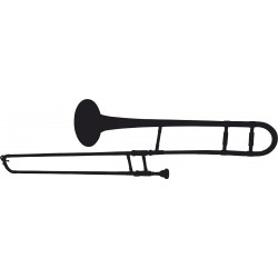 STICKER SWINGTIME SERIE INSTRUMENTS trombone 70x20 cm DSS0016