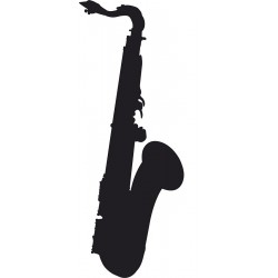STICKER SWINGTIME SERIE INSTRUMENTS saxofono 70x26 cm DSS0017