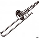 STICKER SWINGTIME SERIE INSTRUMENTS trombone 70x20 cm DSS0020