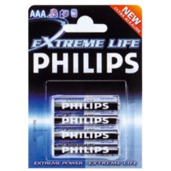 EXTREMELIFE PLUS MINST. BLX4 PHILIPS LR03E4B/10 ( sostituisce LR03-P4/12B )
